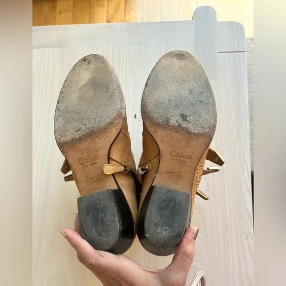 Chloe Susanna tan suede studded boots - Picture 7 of 7